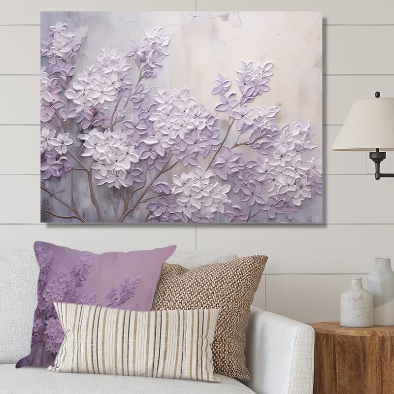 Designart "Blooming Lilac Melody I" Lilacs Wall Art Bed Bath & Beyond
